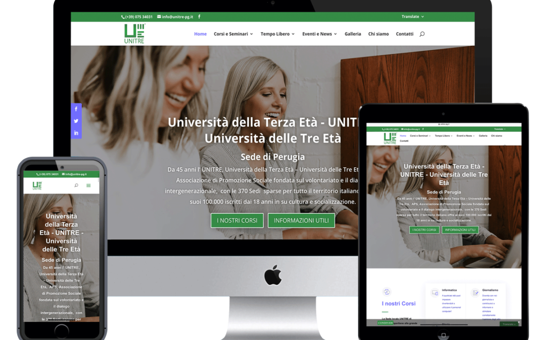 Realizzazione Sito Web Università della Terza Età – UNITRE – Università delle Tre Età Sede di Perugia